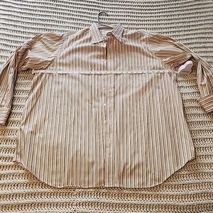 Men's Striped Skip Gambert & Assoc. Tan Shirt Made In the USA